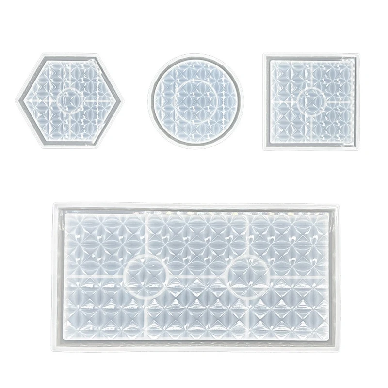 

Durable Dishes Plate Silicone Mold Four-leaf Clover Tray Epoxy Casting Mould Jewelry Craft Mould Tool for Home Office 124A