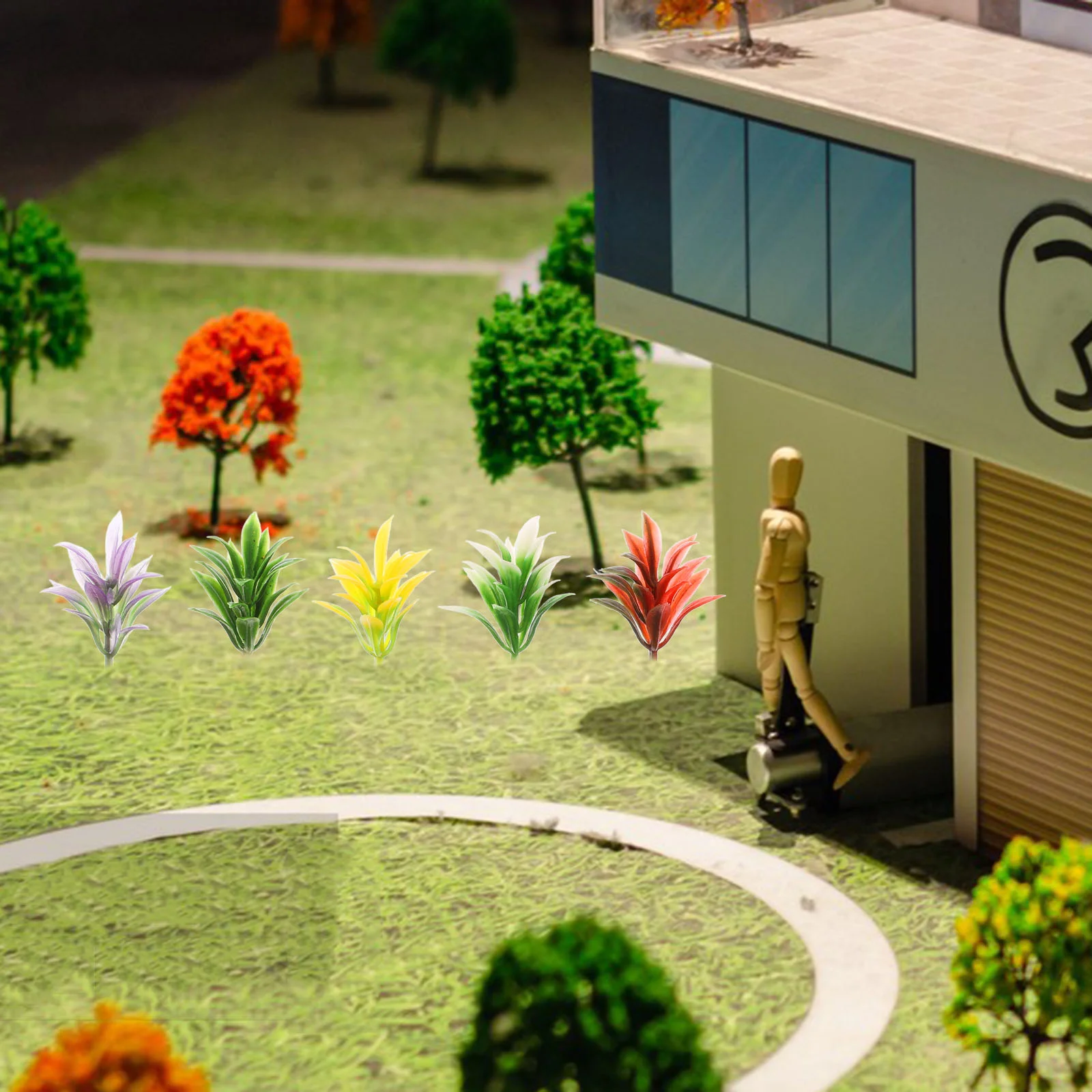 50 шт. модель песочного стола материал растения кустарник миниатюрная групповая