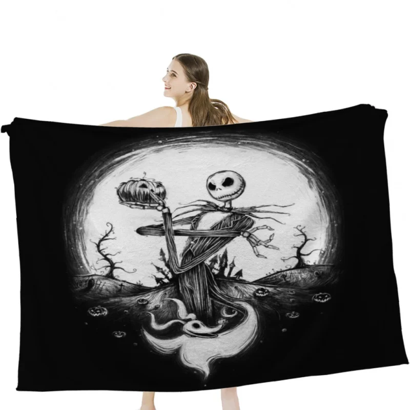 

Halloween Tale Throw Blankets Soft Velvet Blanket Camping ,Travel Bedding Blanket
