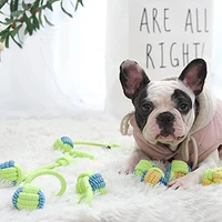 7pcspet dog toys for large small dogs toys clean teeth cotton rop mini puppy toys ball for dogs accessories dog training toys
