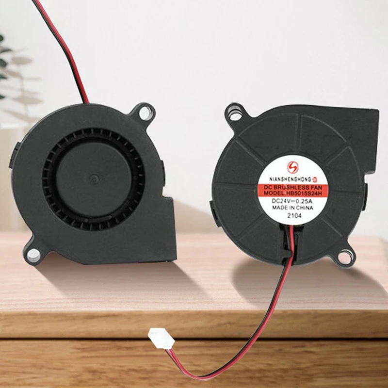 

5015 Turbo Fan 12V 24V Cooling Brushless 3D Printer Parts 2Pin Dupont Wire