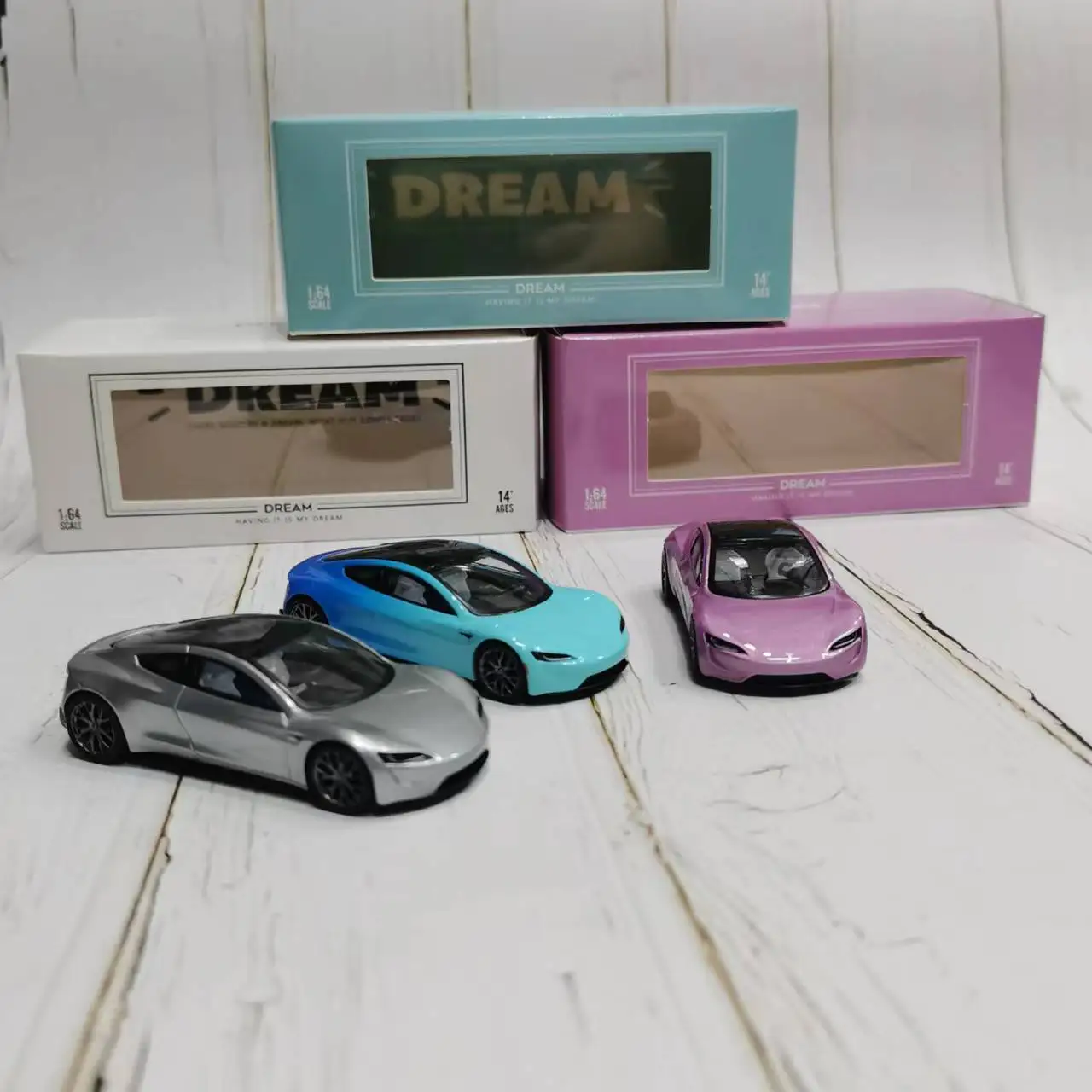 

Time Micro Dream 1:64 модель автомобиля Tes Roadster коллекция автомобилей из сплава-3 цвета на выбор