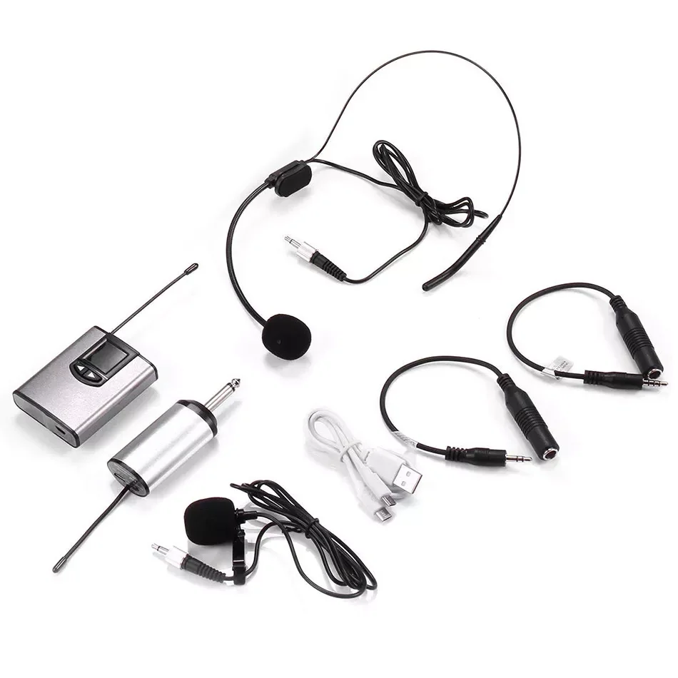УВЧ беспроводная гарнитура микрофон/петличный микрофон на лацкане + передатчик