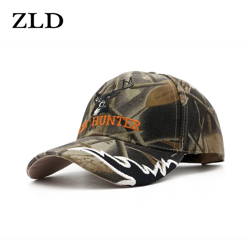 

ZLD Men's Camouflage Baseball Cap Quality Army Green Snapback Caps Hunting Fishing Hat Outdoor Camo Baseball Caps Adjustable Hat