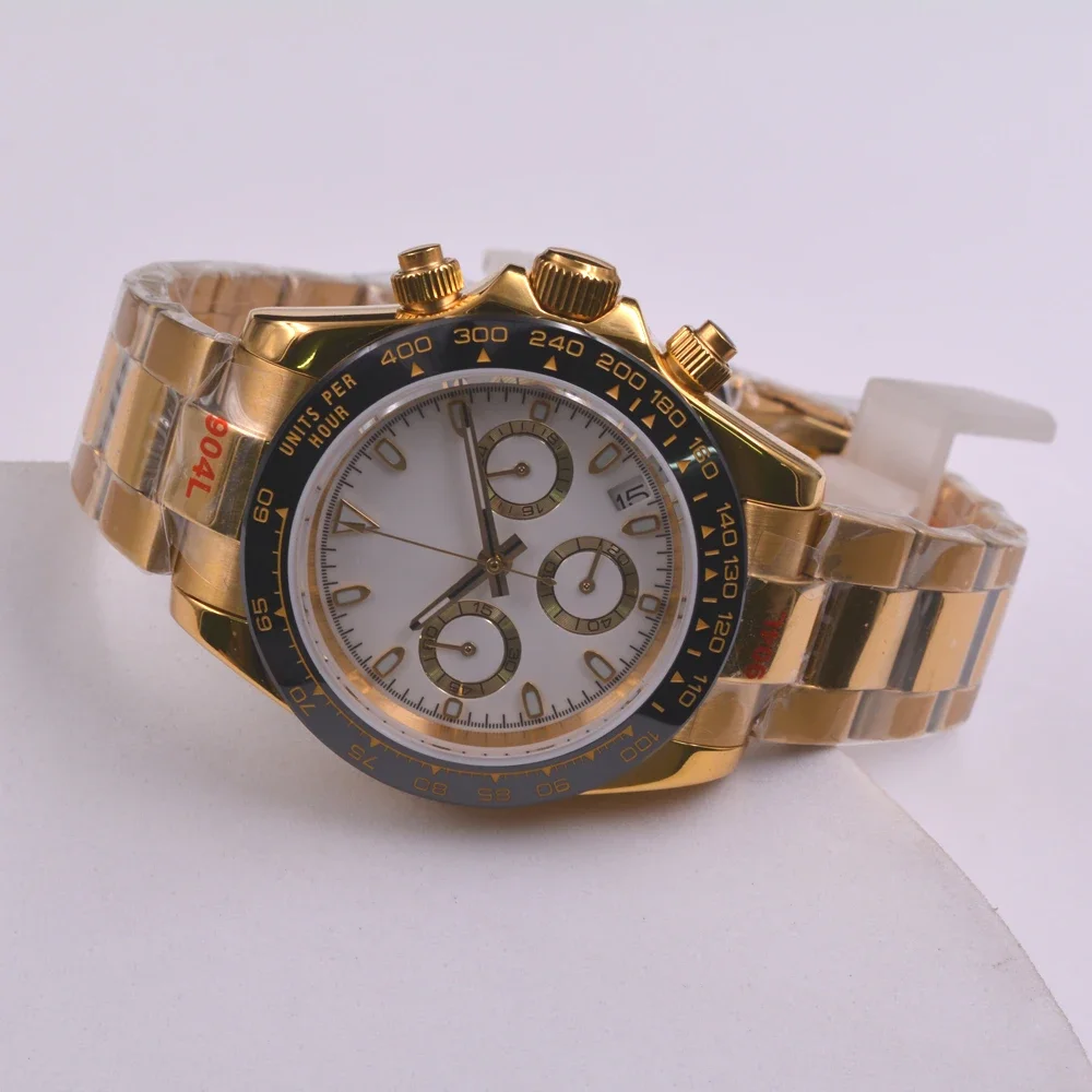 Часы мужские кварцевые стерильные с сапфировым стеклом 39 мм