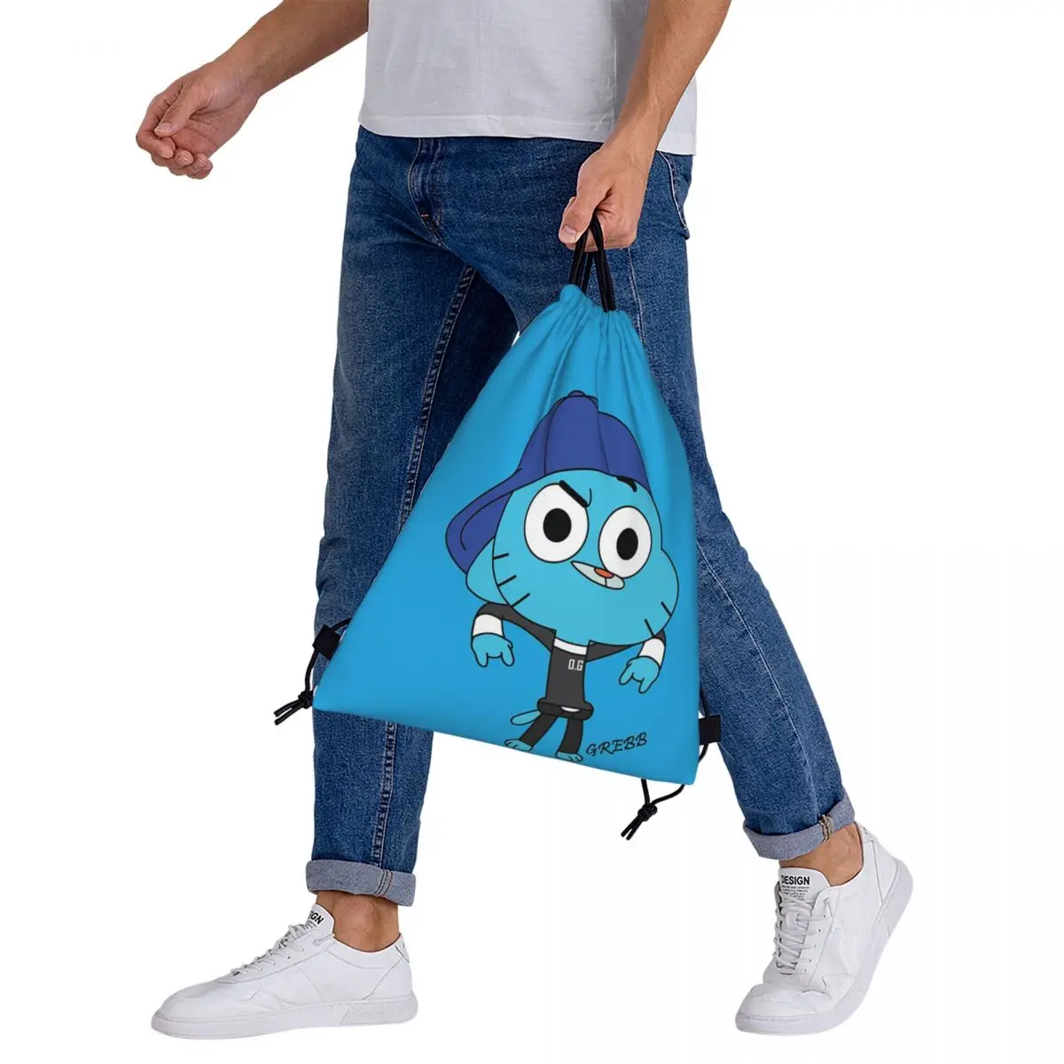 Рюкзаки Gumball Watterson The Amazing World Of Gumball в стиле аниме, сумки на шнурке, сумки для мелочей, сумки для книг, унисекс, для студентов (art.: 3920db596db5b) - 3920db596db5b