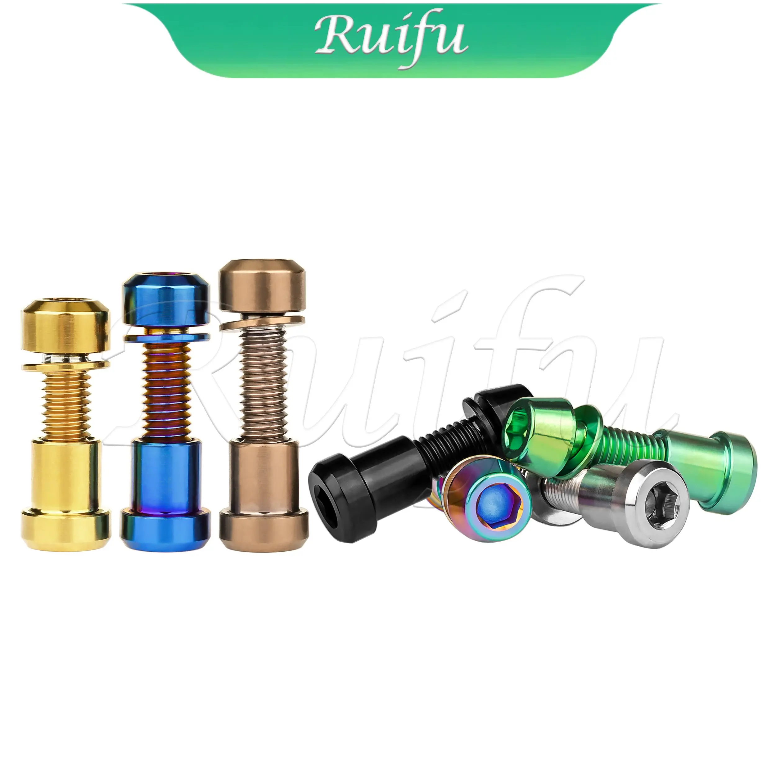 Ruifu 2 шт. титановые болты M5x161820 мм для крепления руля велосипеда с гайками для аксессуаров MTB (art.: 3920d84df1c8a) - 3920d84df1c8a