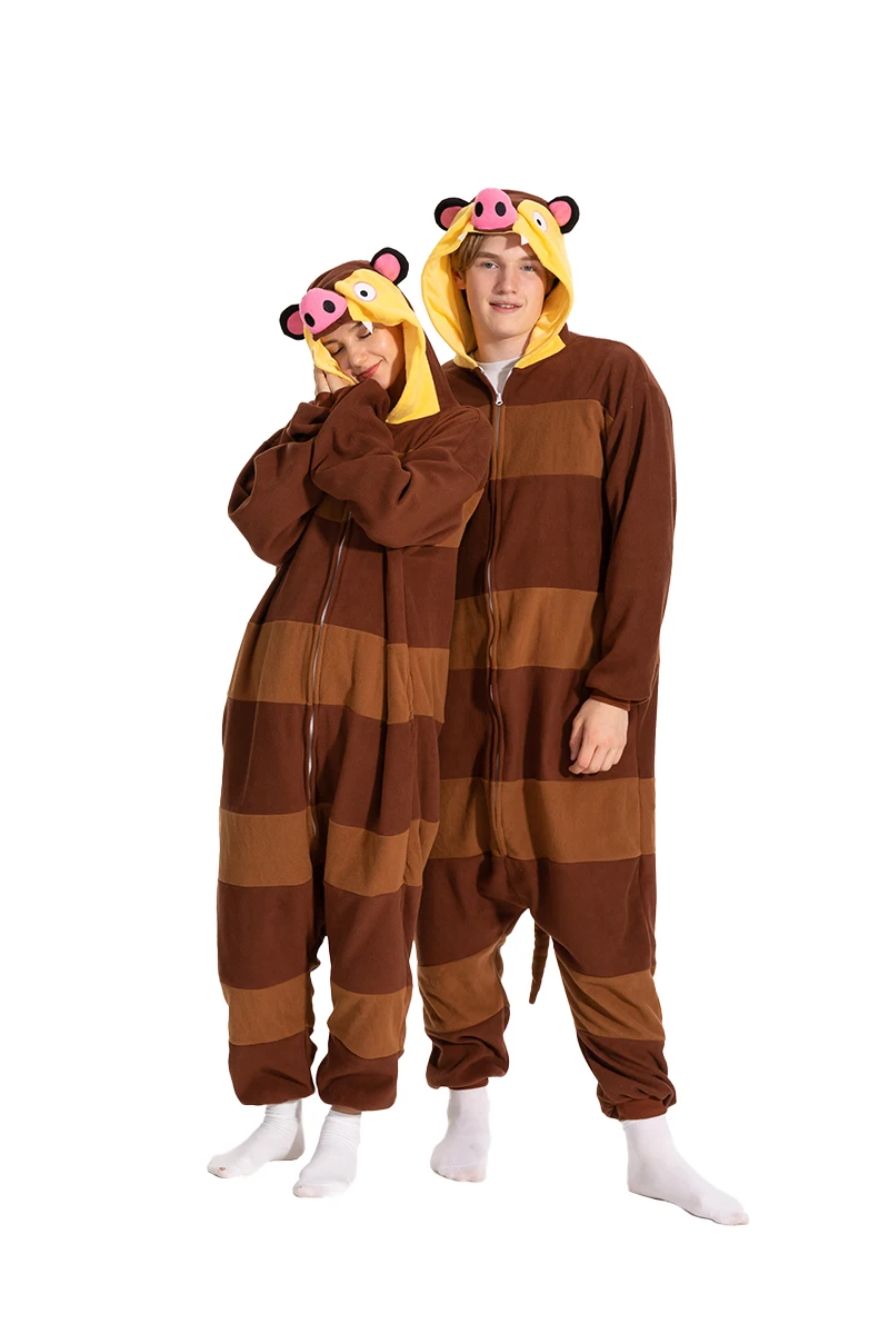 Halloween Onesie Opossum For Women Men Adult Animal Kigurumis Pyjamas Cartoon Pajama Homewear Cosplay Costume