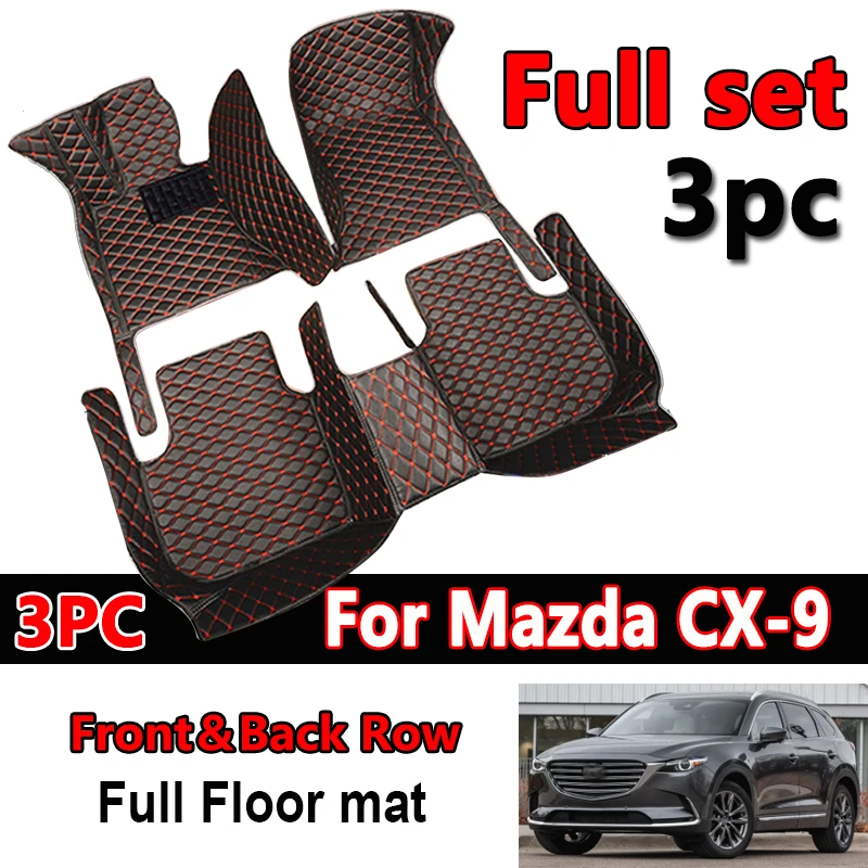 

Автомобильные коврики для Mazda CX-9 CX 9 TC 7seat 2020 ~ 2022, автомобильный кожаный коврик, нескользящий коврик для пола, пылезащитный коврик, автомобильные аксессуары