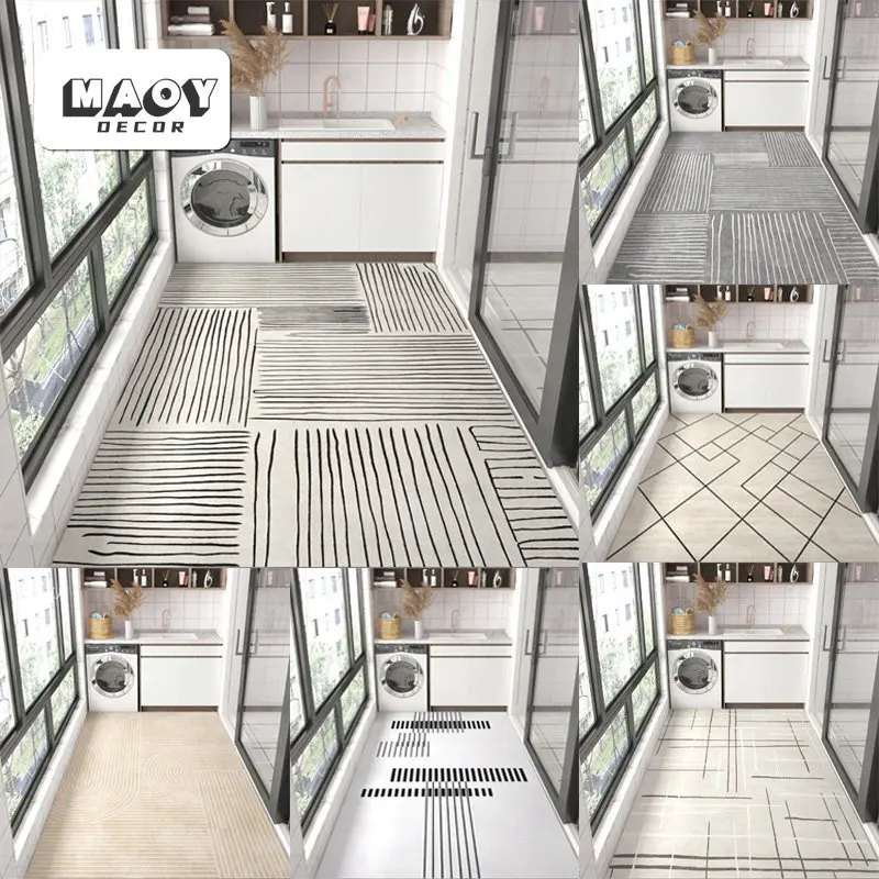 

Minimalist Kitchen Carpet Large Area Rug Non-slip Floor Mats For Living Room Bedroom Hallway Home Decoration Indoor Striped Rugs