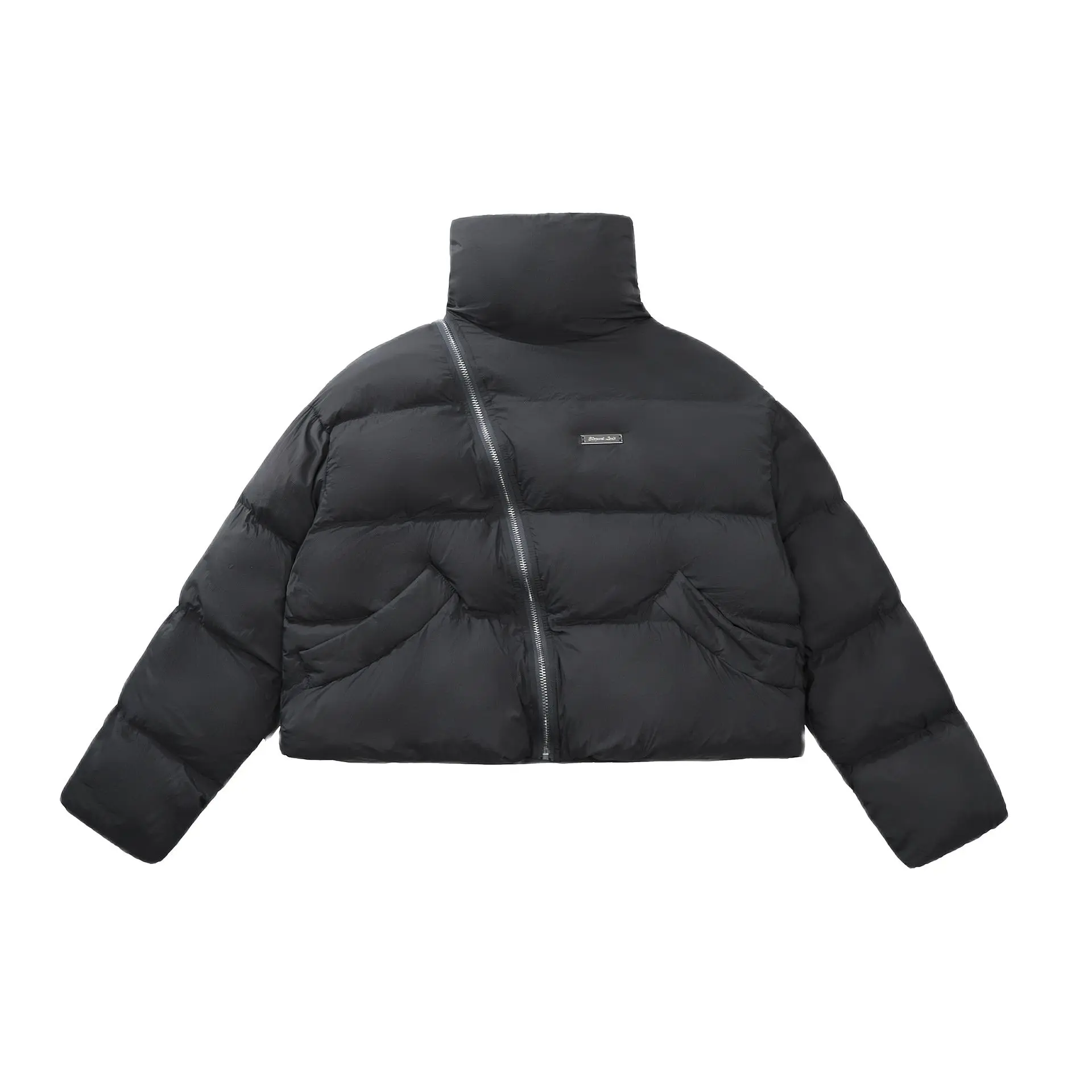 Stand-up Collar Padded Jacket Women's Short 2022 Winter Korean Version Loose Black Padded Jacket Thickened Bread Jacket