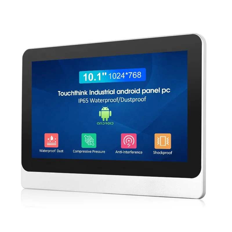 

Touchthink 10.1 Inch 1280*800 A64 Wifi 3g 4g RJ45 Android Touch Screen Industrial All In One Panel Pc