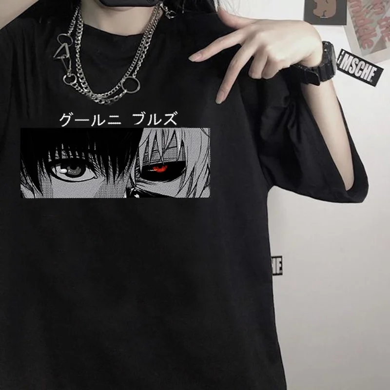 

Japan Anime Punk Tokyo Ghoul eye Loose Hoody Streetwear Harajuku Casual Cool Chic Cartoon Streetwear Women Streetwear