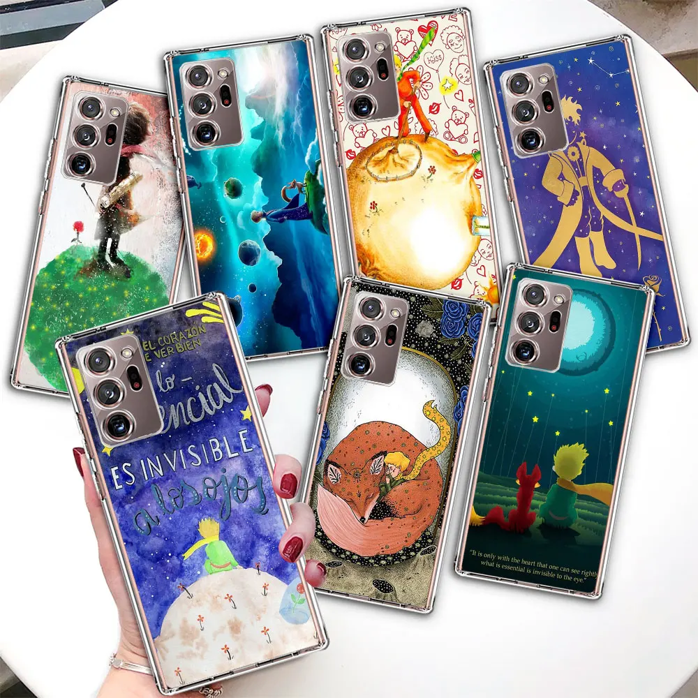 

Case for Samsung Galaxy Note 20 Ultra 10 Lite 9 8 TPU Transparent Phone Cover S23 S21 S20 FE S22 Plus A53 The Little Prince Cute