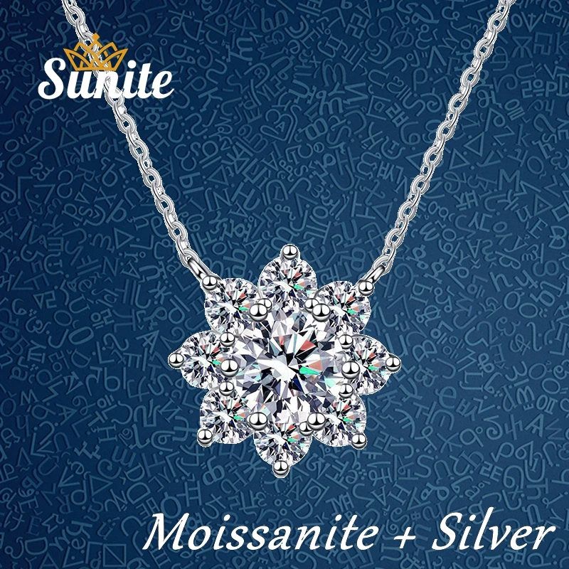 

Женский кулон из серебра 925 пробы, с муассанитом карата