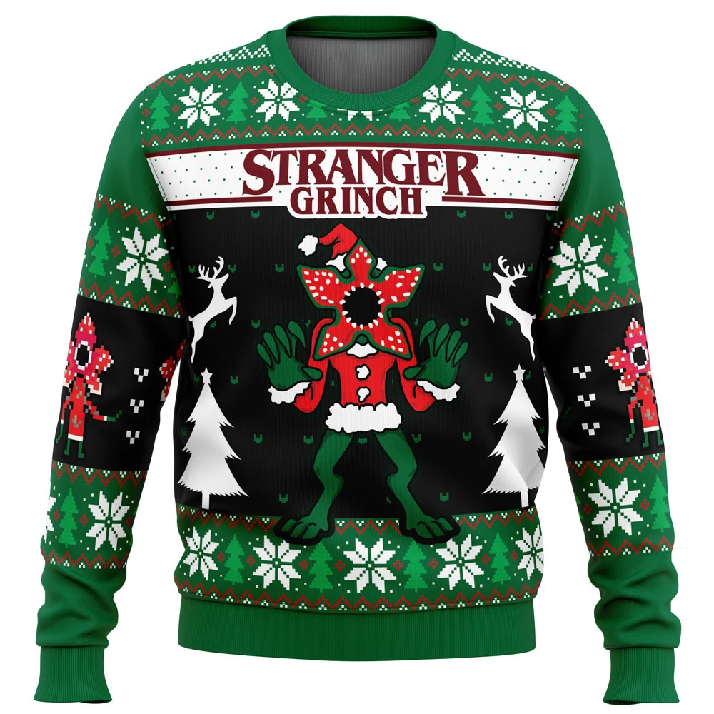 

2023 New Stranger Things Ugly Christmas Sweater Gift Santa Claus Pullover Men 3D Sweatshirt And Top Autumn And Winter Clothi