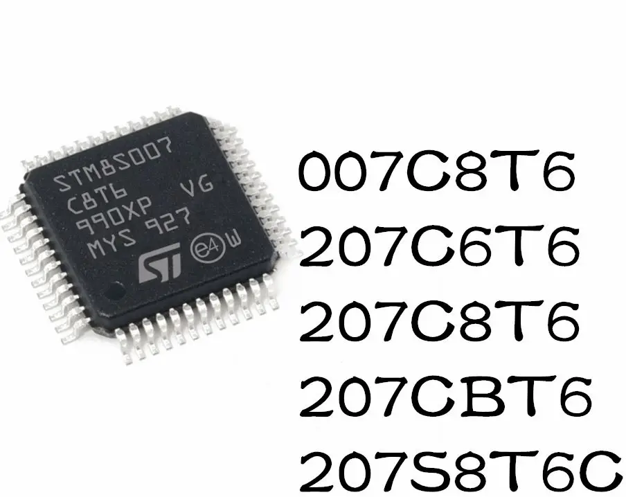 Чип STM8S007C8T6 STM8S207C6T6 STM8S207C8T6 STM8S207CBT6 STM8S207S8T6C STM8S007 STM8S207 STM8S STM IC (MCU/MPU/SOC)