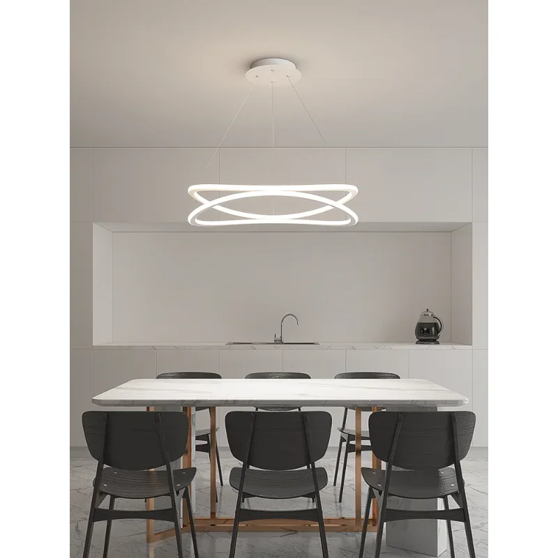 

Nordic Modern Brushed Art Chandeliers Lights LED Ring Home Lighting Ceiling Mounted in Living Room Bedroom Pendant Lamps lustres