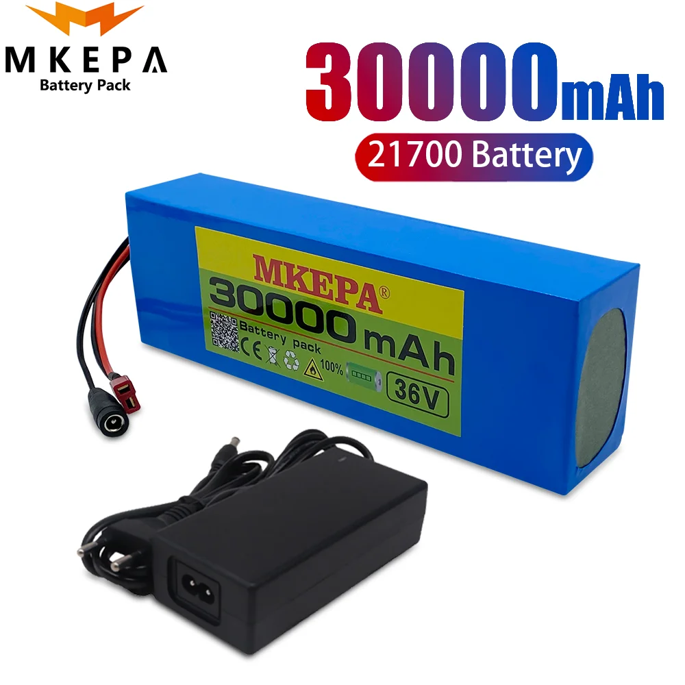 

36V 30A 21700 Lithium Battery pack 10S2P 30000mAh 500W high power electric bicycle battery 36V eBike Battery + 42V 2A charger