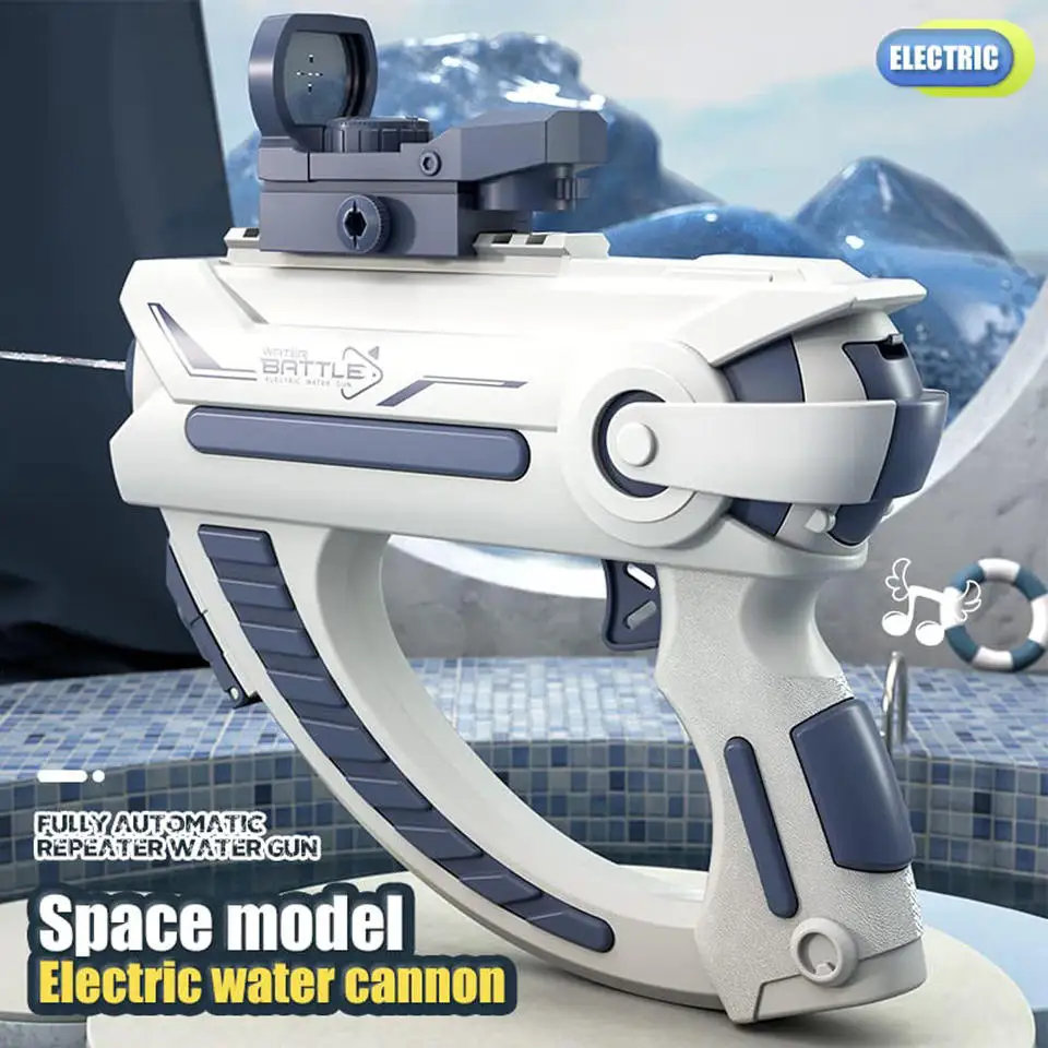 

Электрический водяной пистолет высокого давления, мультяшное космическое Автоматическое летнее уличное водяное ружье, игрушки для детей