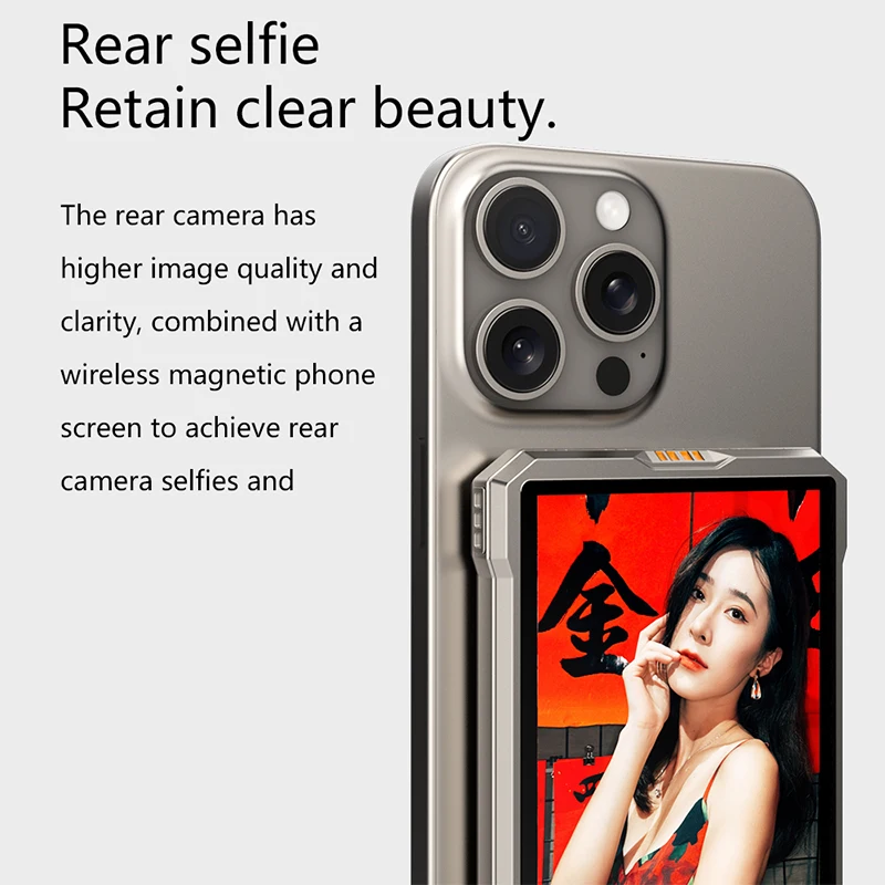 Фото Fotorgear MS01 смартфон беспроводной магнитный монитор для селфи экран для смартфона Vlog прямая трансляция видеозапись VS KingMa PH01 №3