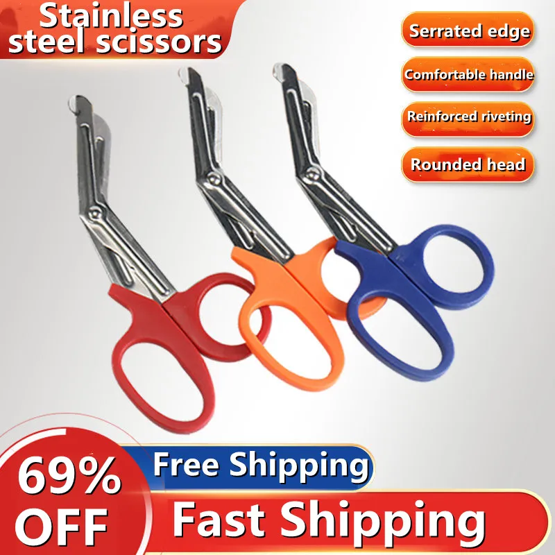 

Camping Outdoor gear tactical rescue Scissor trauma gauze Emergency First Aid Shears Paramedic bandage tijera rescate