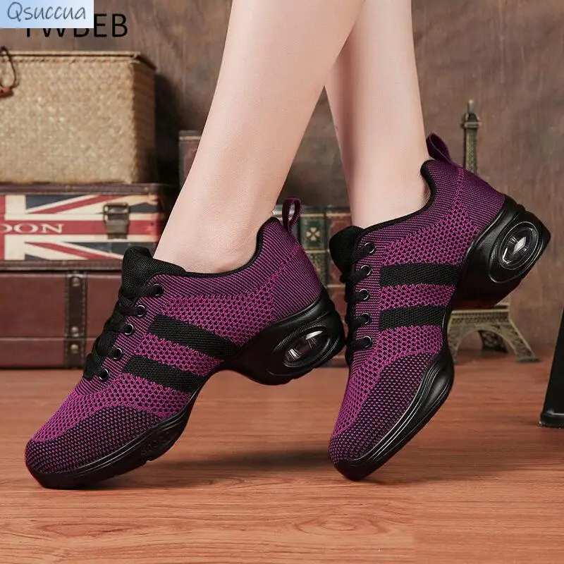 

New Soft Outsole Breath Dance Shoes Women Sports Feature Dance Sneakers Jazz Hip Hop Shoes Woman Dancing Shoe Zapatos Movefun