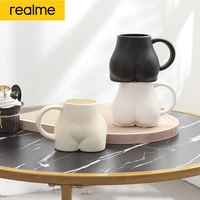 realme personalized porcelain bottom cups handmade creative buttock coffee tea milk mug kitchen office tableware funny gifts