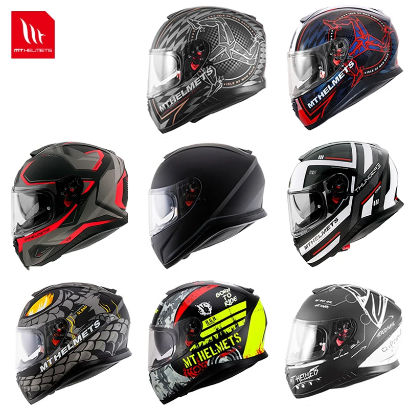 

Мотоциклетный шлем MT, полнолицевой, Thunder3 SV DOT ECE, двойные аксессуары для мужчин и женщин