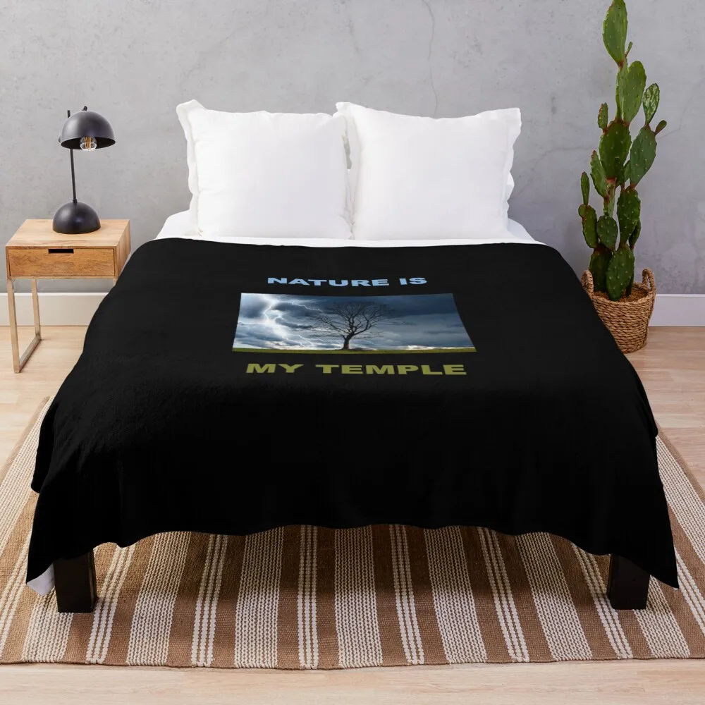 Природа — мой храм одеяло с изображением дерева молнии модные одеяла для диванов