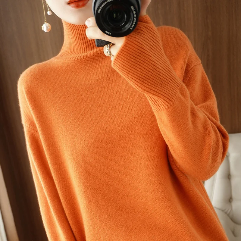 

BELIARST Cashmere Sweater Ladies High neck Pullover 100% Pure Wool Knitted Bottoming Shirt Slim Fashion Winter Female Jacket