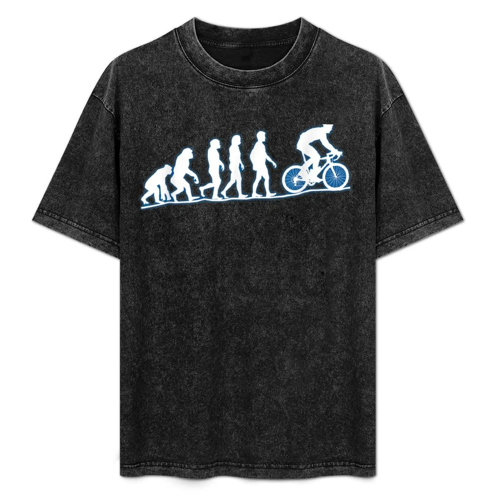 Мужская футболка Evolution Bicycle Bike Cyclist MB BMX черная хлопковая