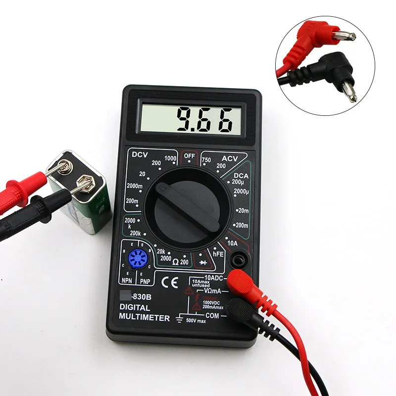 

Handheld Digital Multimeter A830L Ammeter Voltmeter Tools for Electrician Measuring Current Voltage Resistance Multimeters 830B