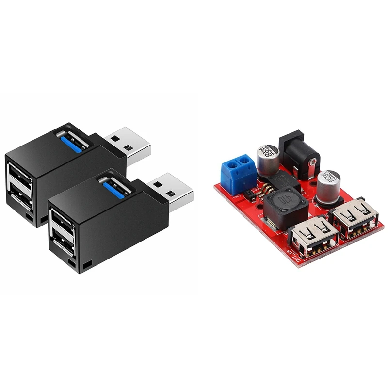 Понижающий преобразователь LM2596 LM2596S с двумя USB-портами плата автомобильного