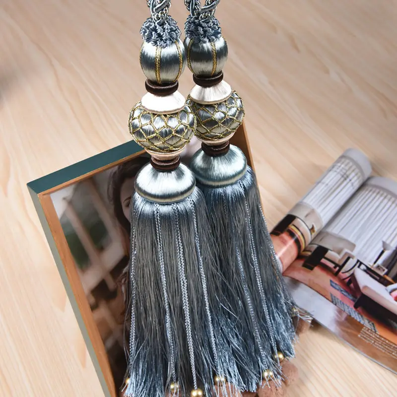 

Роскошные занавески в ретро стиле, шторы для штор, занавески, элегантные занавески с подвесками, аксессуары для домашнего декора, 2 шт.