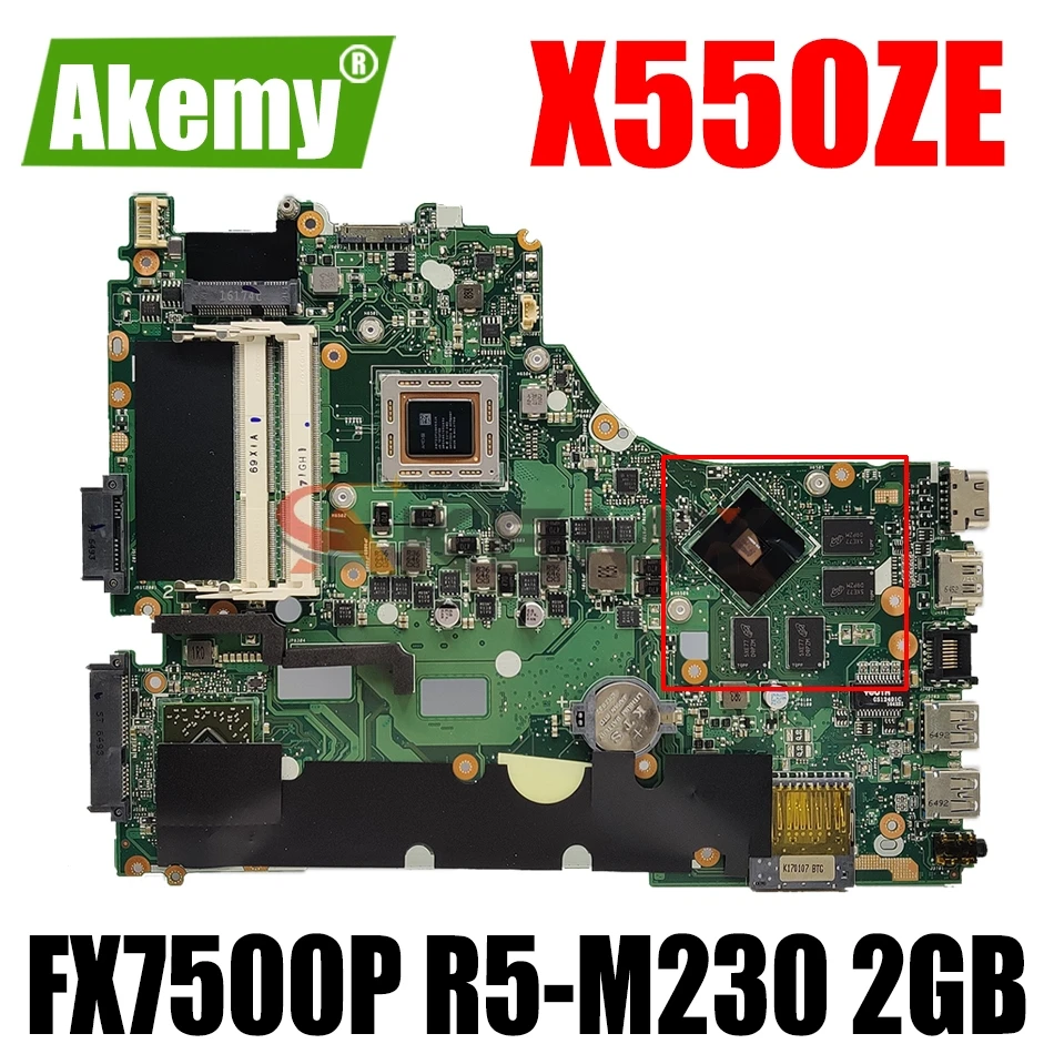 

X550ZE Laptop motherboard for ASUS X550ZE X550Z K550Z VM590Z original mainboard FX7500P R5-M230 2GB LVDS