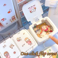 ins button desktop cute storage box with lid sundries mini jewlery container small organizer kawaii