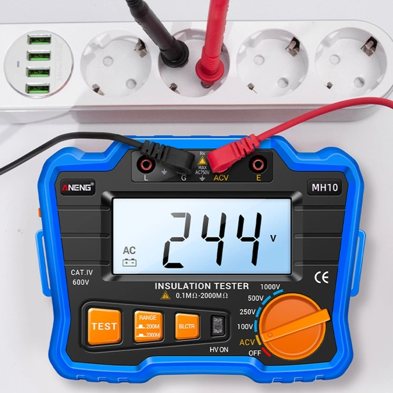 Цифровой мегомметр с ЖК-дисплеем тестер сопротивления изоляции Megohm метр