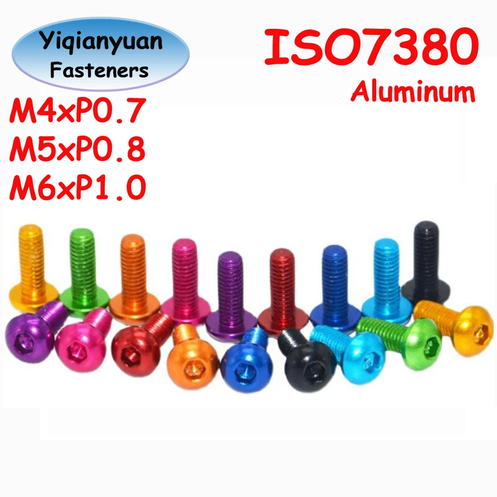 Yiqianyuan Алюминиевые винты M4 M5 M6 10 цветов