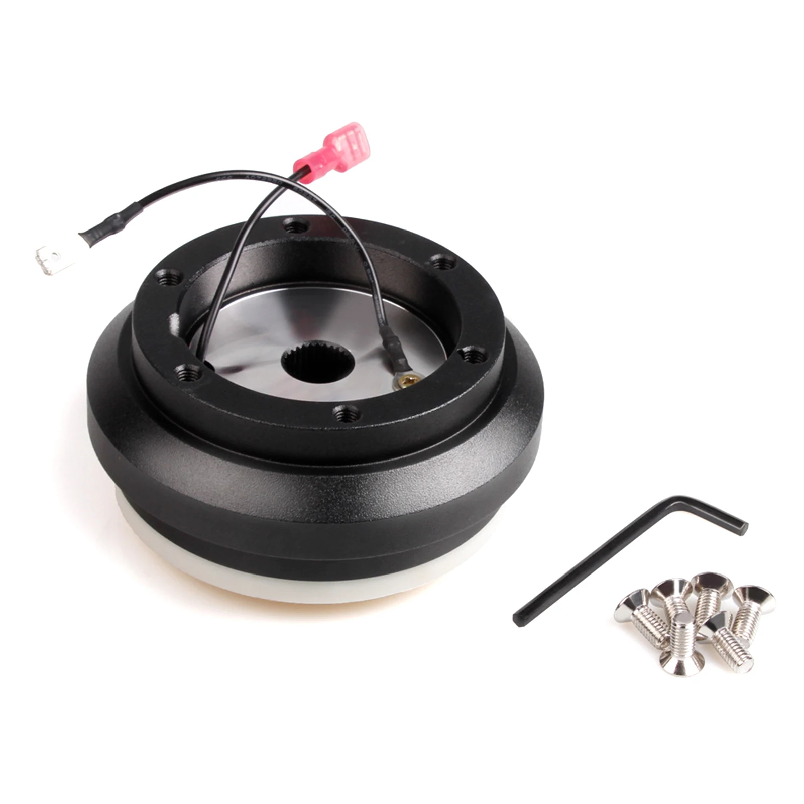 

2pcs/set Steering Wheel Short Hub Black 6 Holes Lightweight Car Accessories Refit Practical Repairing Professional Fit For EK