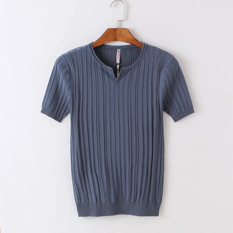 

7821-T-Short-sleeved T-shirt casual men's half-sleeved polo shirt
