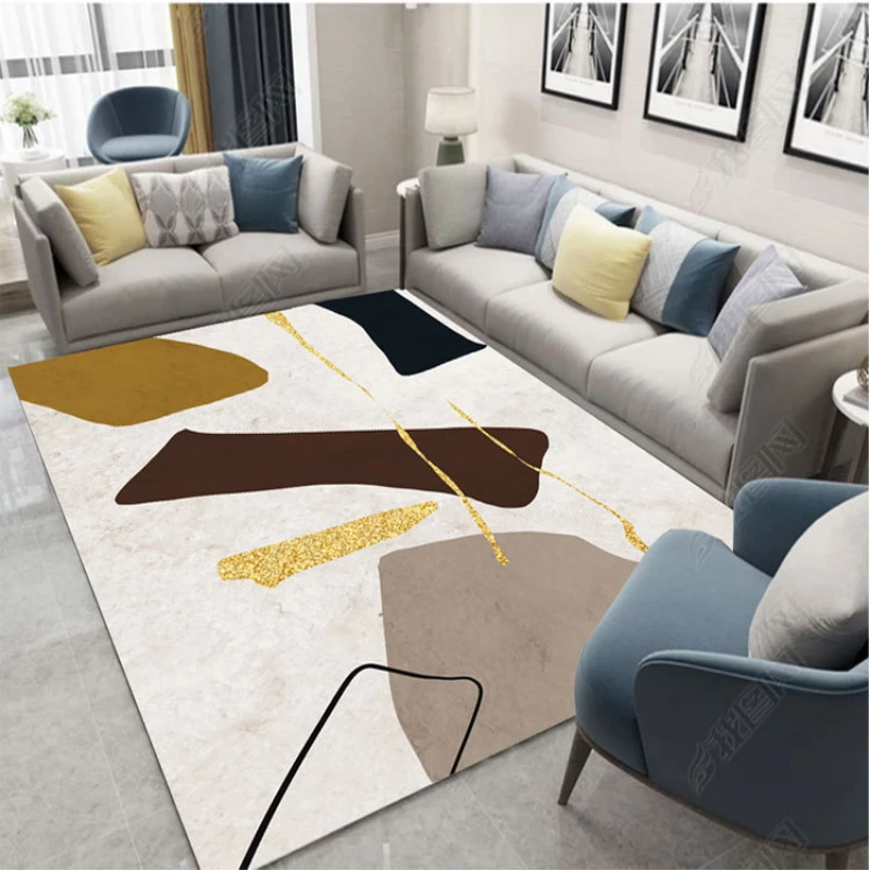 

Nordic Living Room Decoration Teenager Bedroom Decor Carpets Sofa Coffee Table Rugs Non-slip Area Rug Washable Carpet Floor Mats