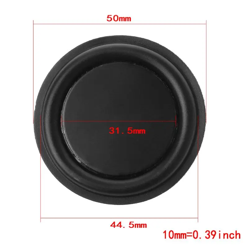 

T5EE 50mm Passive Radiator Subwoofer Speaker Vibration Membrane Bass Rubber Woofers