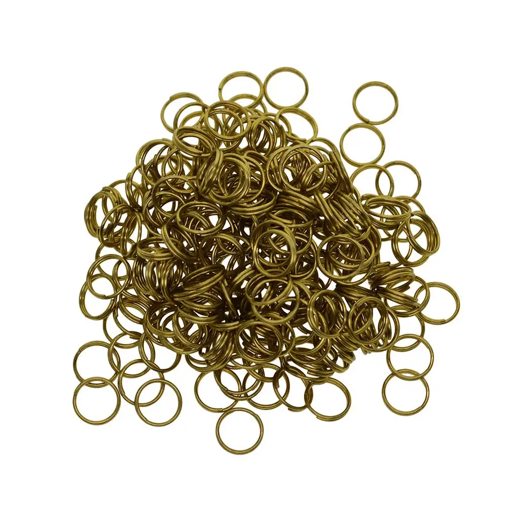 

100pcs 12 Mm Solid Brass Round Keychain Rings Loop Findings DIY