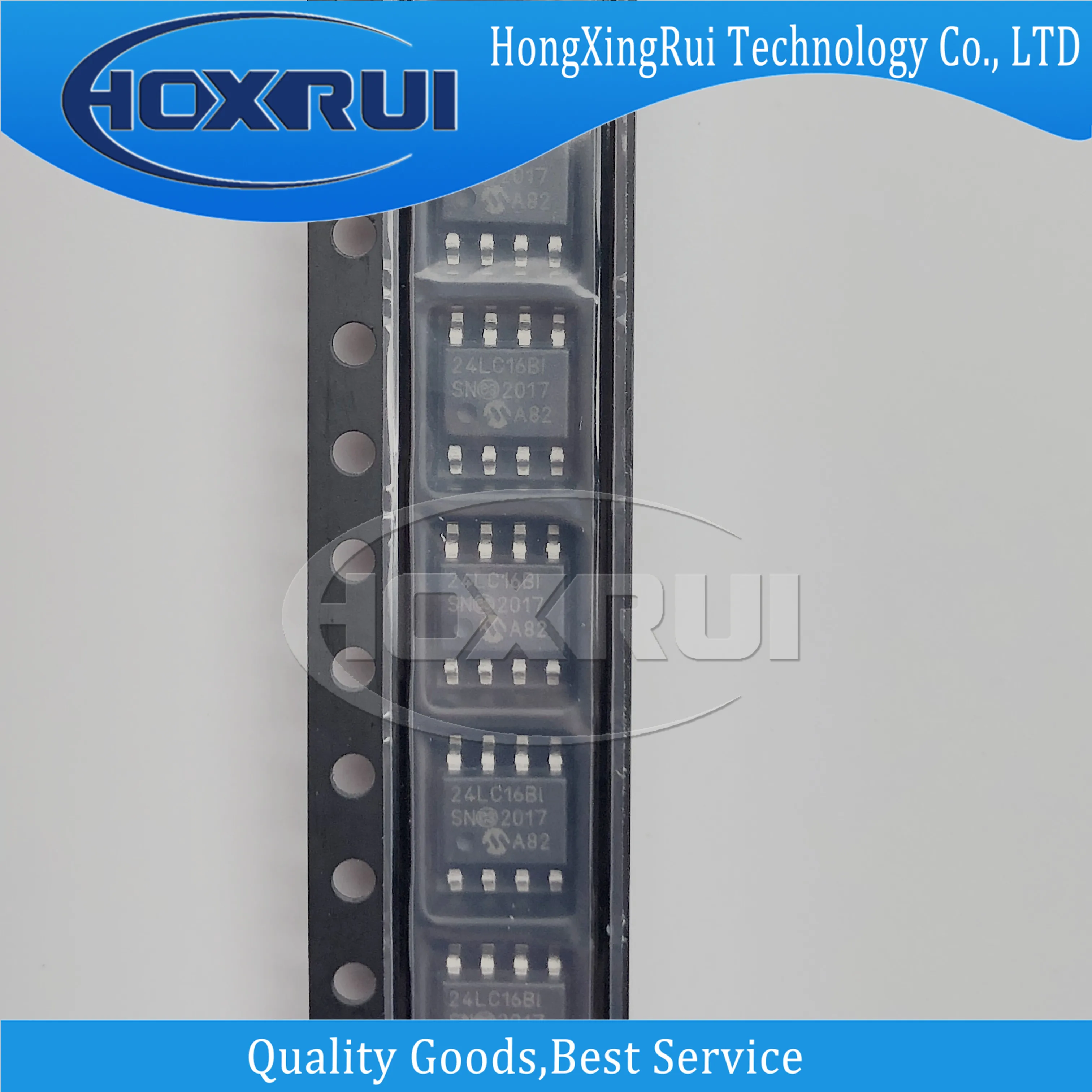 10 шт./партия, 24LC16B-I/SN SOP-8, EEPROM, I2C, 16 кбит, 8 blk (256K x 8 бит), 400 кГц, тип лица 24LC16Bi,