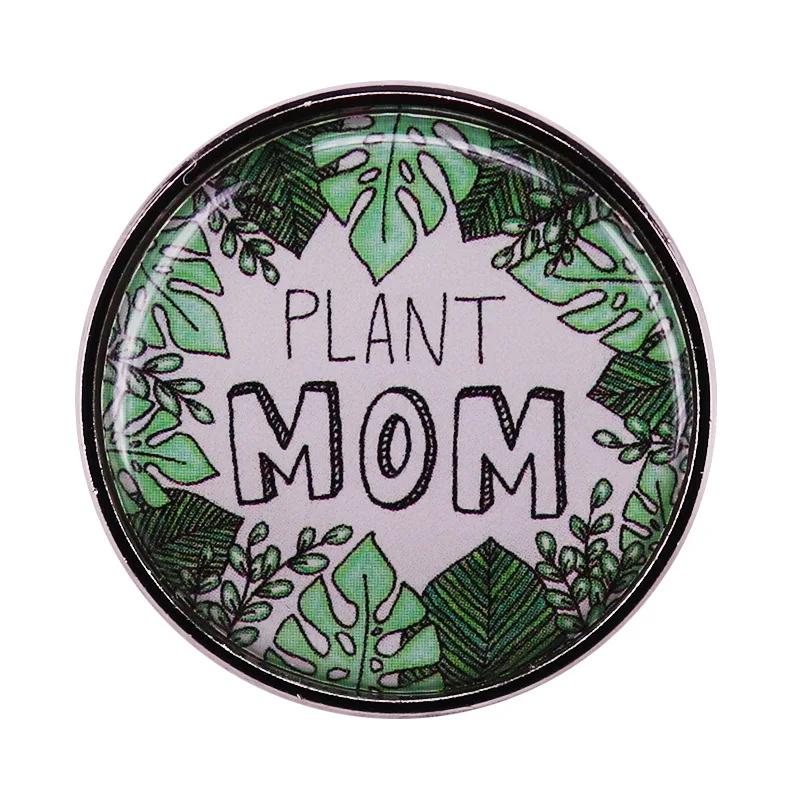 

"Plant Mom" Mother's Day Jewelry Gift Pin Wrap GarmeFashionable Creative Cartoon Brooch Lovely Enamel Badge Clothing Accessories