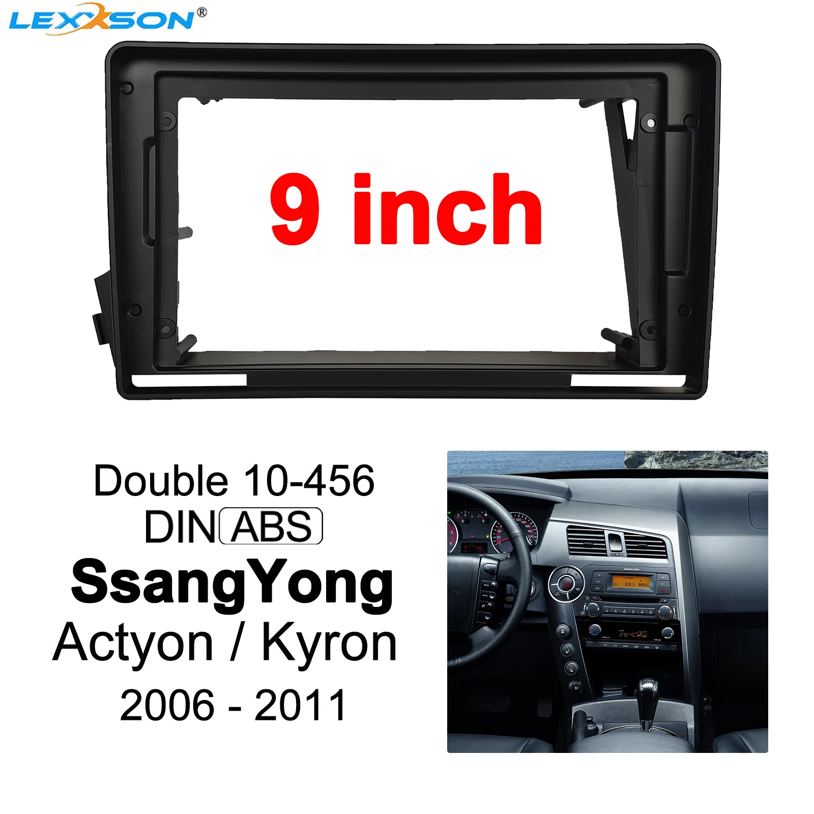 

9 Inch Car Fascia For SsangYong Actyon/ Kyron 2006-2011 Fascias Audio Fitting Adaptor Panel Frame Kits Car DVD Frame Dashboard