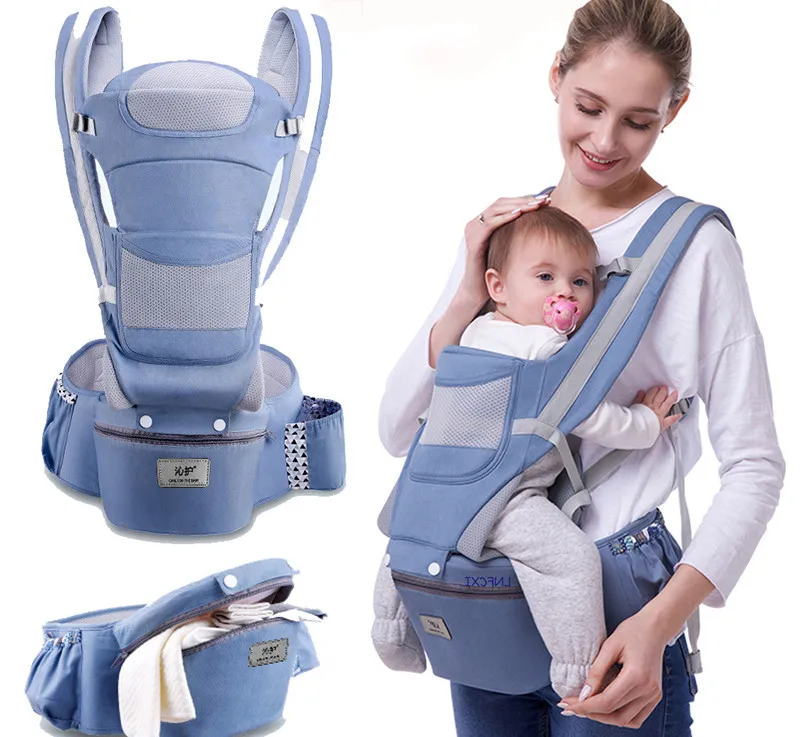 New 0-48 Month Ergonomic Baby Carrier Infant Baby Hipseat Carrier 3 In 1 Front Facing Ergonomic Kangaroo Baby Wrap Sling