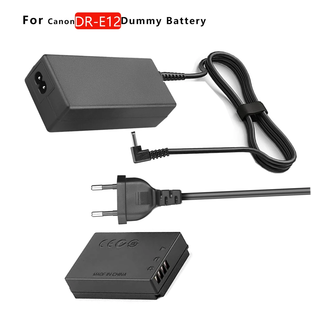 

New LP-E12 LPE12 ACK-E12 DR-E12 Dummy Battery&DC Power Bank for Canon EOS M M2 M10 M50 M100 M200 5V USB Charger Cable