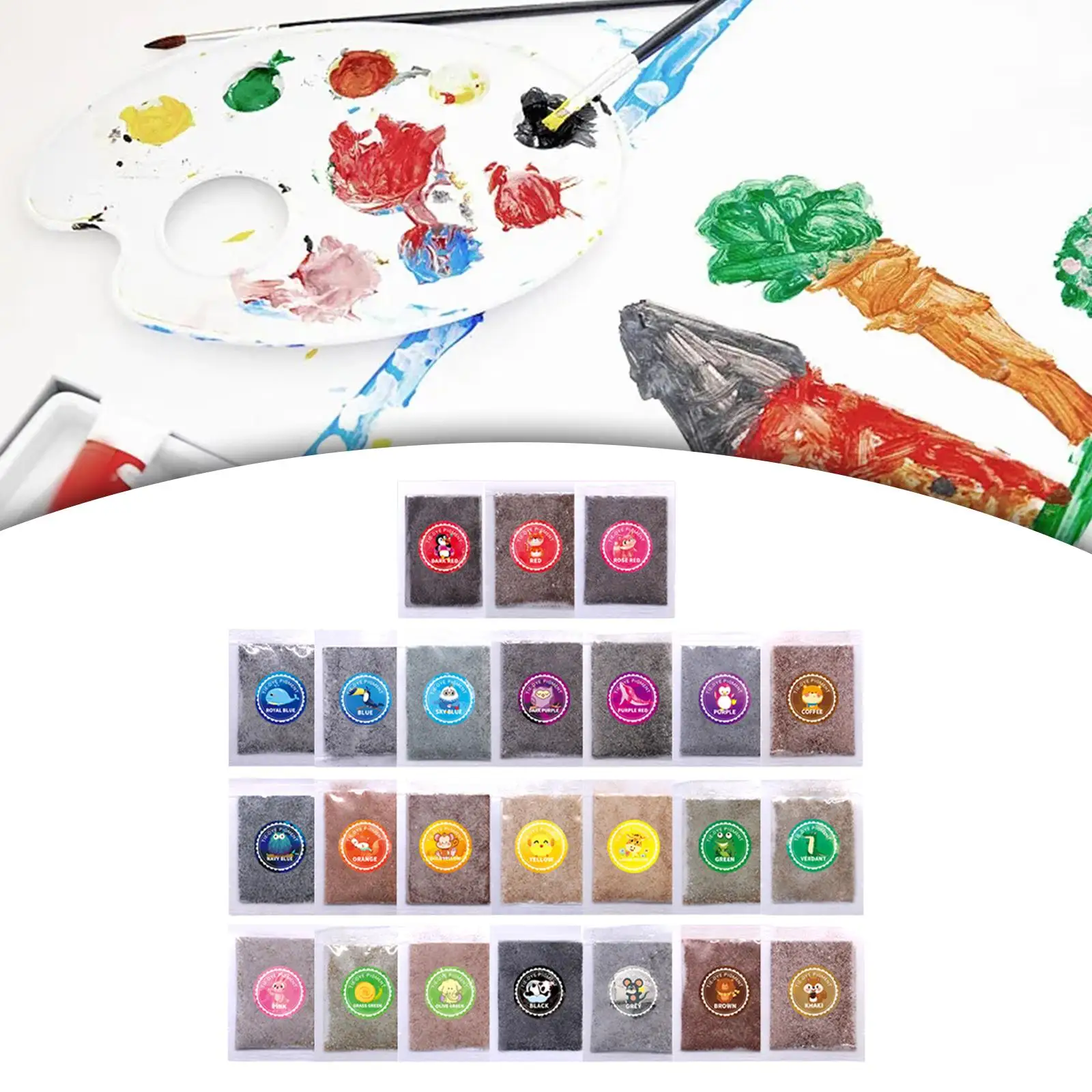 

Порошок для окрашивания галстуком, цветные Порошковые пакеты для ручной работы, товары для проектов